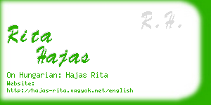 rita hajas business card